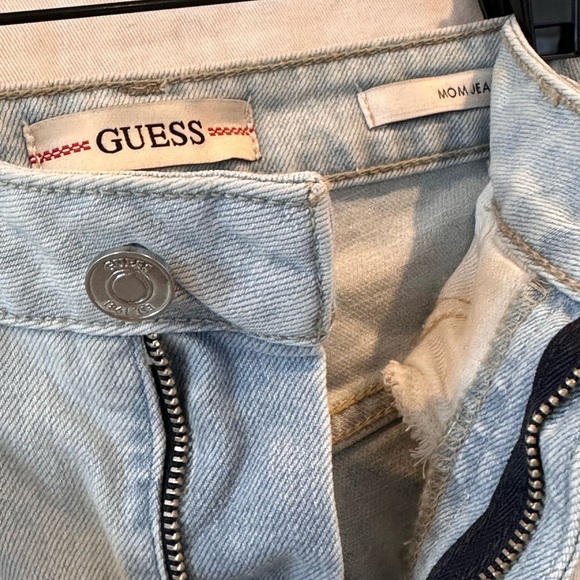GUESS Womens Destroyed High Rise Mom Jeans - Picture 3 of 9